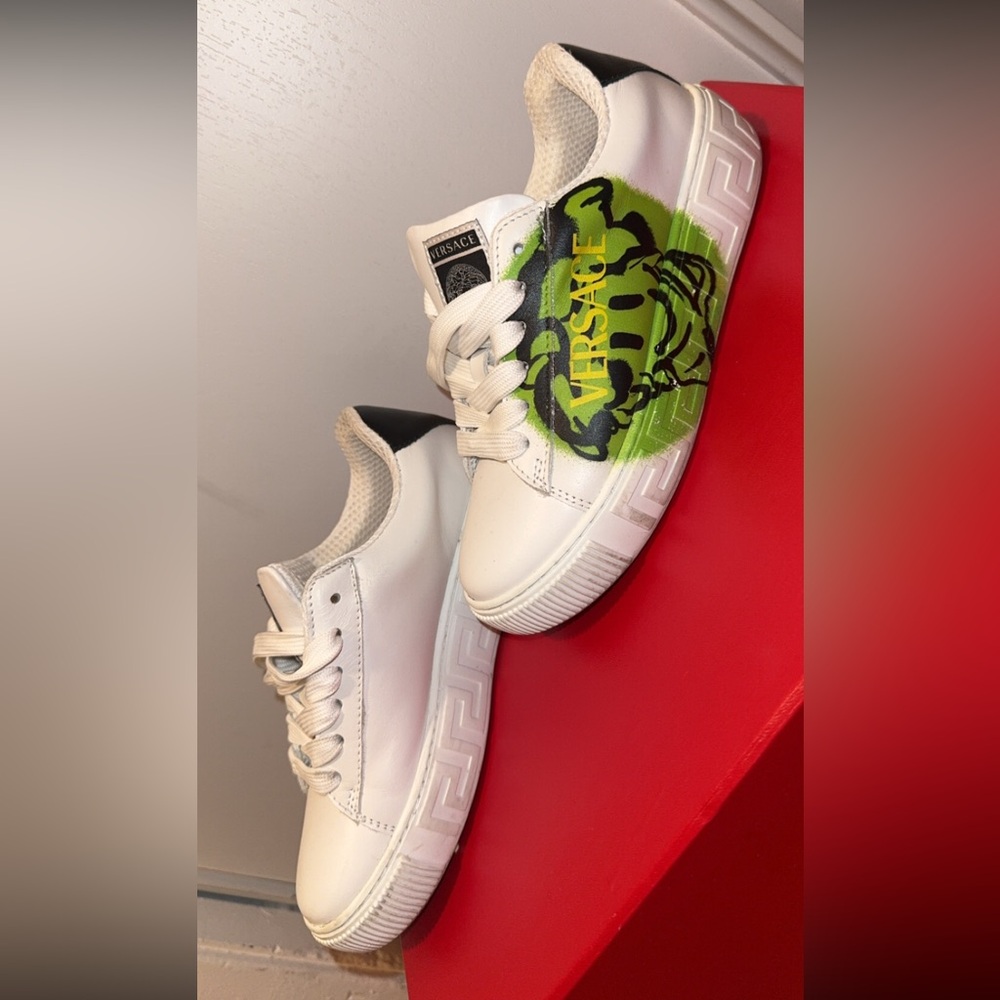 Versace White Kids Shoes